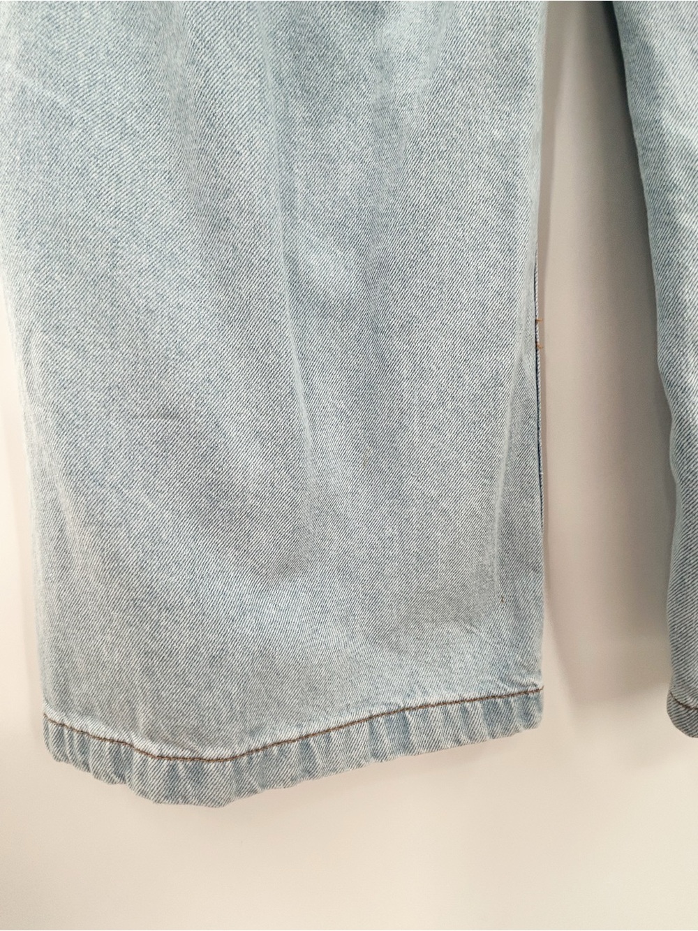 Zara Mid Rise Wide Leg Jeans with Darts Light Blue 30 - Picture 5 of 14
